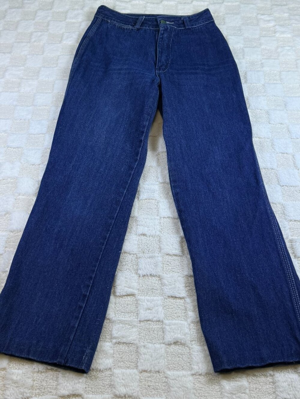 Viceroy Vintage 80s High Waisted Wide Leg Jeans Size 9 Dark Wash Denim Hong Kong